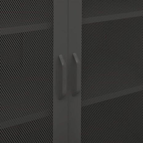 Opbergkast 80x35x101,5 cm staal antracietkleurig 8