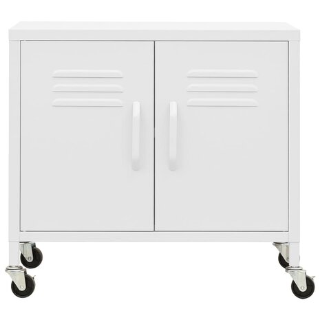 Opbergkast 60x35x56 cm staal wit 3