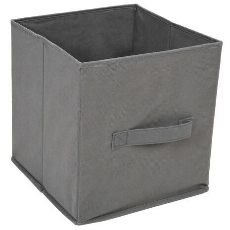 Opbergkast met 3 stoffen lades 34x34x101 cm staal grijs 5