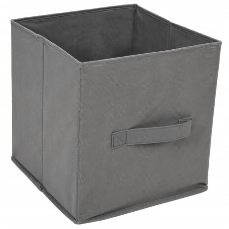 Opbergkast met 4 stoffen manden 63x30x71 cm staal grijs 5