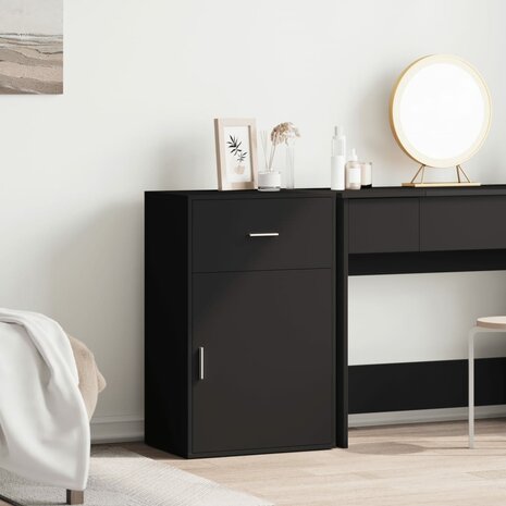 Opbergkast 56,5x39x90 cm bewerkt hout zwart 3