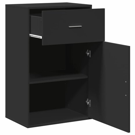 Opbergkast 56,5x39x90 cm bewerkt hout zwart 4