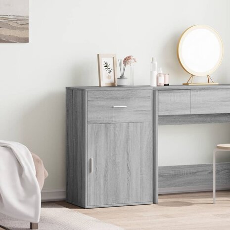 Opbergkast 56,5x39x90 cm bewerkt hout grijs sonoma eikenkleurig 3