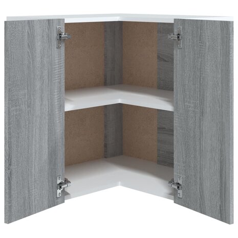 Hanghoekkast 57x57x60 cm bewerkt hout grijs sonoma eikenkleurig 6