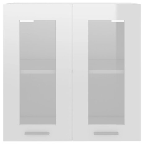 Hangkast 60x31x60 cm bewerkt hout hoogglans wit 6