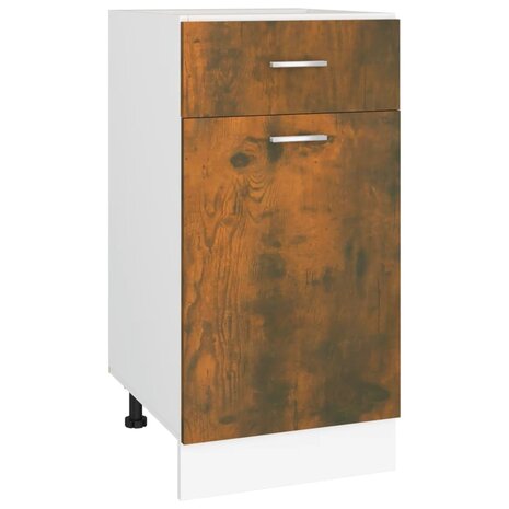 Onderkast met lade 40x46x81,5 cm bewerkt hout gerookt eiken 2
