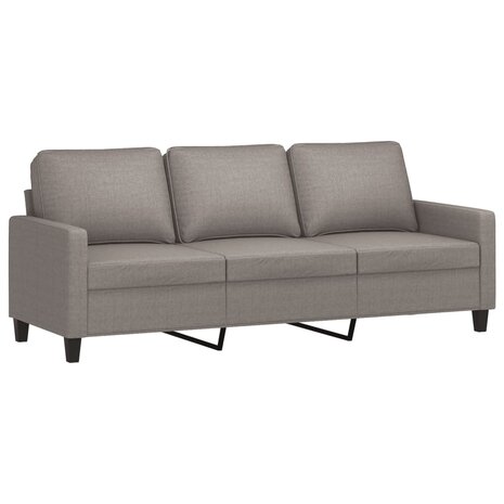 Driezitsbank 180 cm stof taupe 2