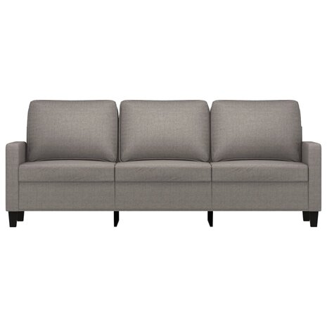 Driezitsbank 180 cm stof taupe 3