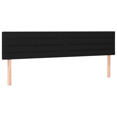 Hoofdborden 2 st 80x5x78/88 cm stof zwart 2