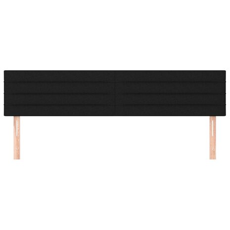 Hoofdborden 2 st 80x5x78/88 cm stof zwart 3