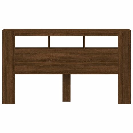 Hoofdeinde met LED 180x18,5x103,5 cm bewerkt hout bruineiken 6