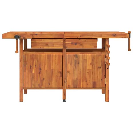 Werkbank met lades en bankschroeven 162x62x83 cm acaciahout 3