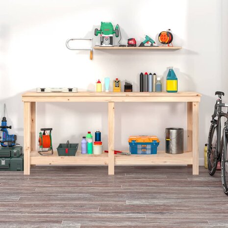 Werkbank 180x50x80 cm massief grenenhout 3