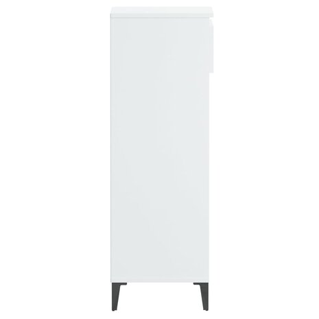 Schoenenrek 40x36x105 cm bewerkt hout hoogglans wit 7