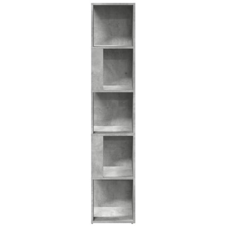 Hoekkast 33x33x164,5 cm bewerkt hout betongrijs 5
