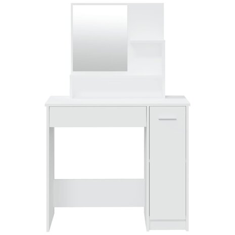 Kaptafel met spiegel 86,5x35x136 cm wit 6