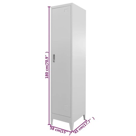 Lockerkast 38x45x180 cm   8