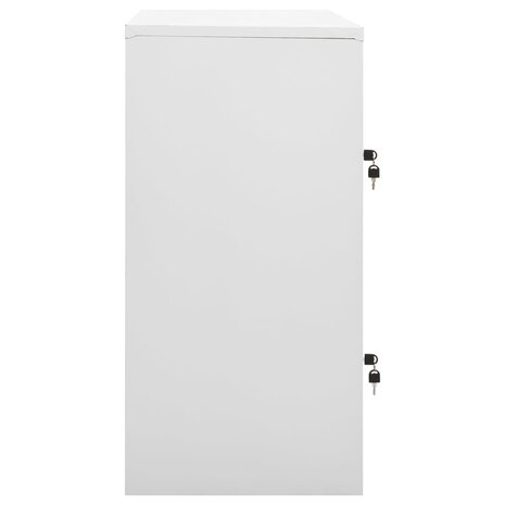 Lockerkasten 2 st 90x45x92,5 cm staal lichtgrijs en rood 4