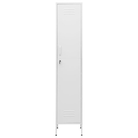 Lockerkast 35x46x180 cm staal wit 3