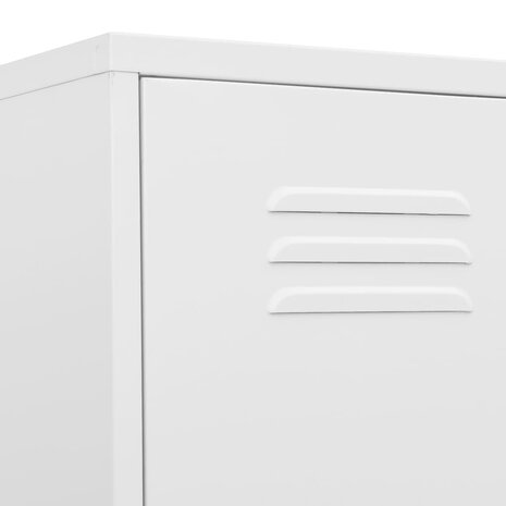 Lockerkast 35x46x180 cm staal wit 7
