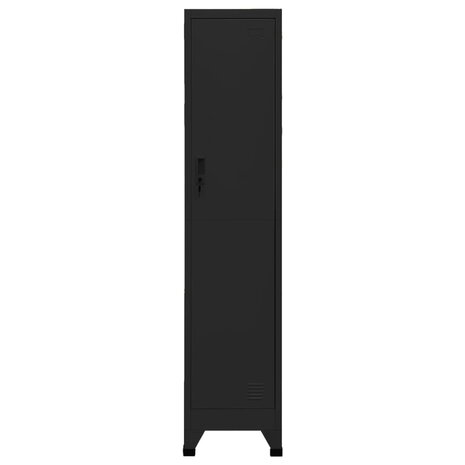 Lockerkast 38x45x180 cm staal zwart 3