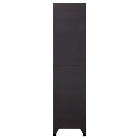 Lockerkast 90x40x180 cm staal antracietkleurig en wit 4