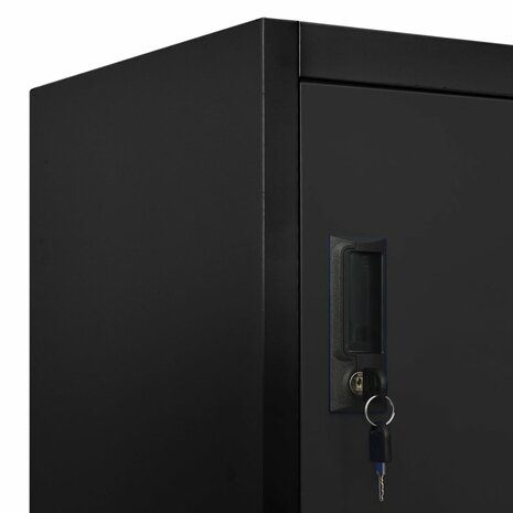 Lockerkast 90x40x180 cm staal zwart 7