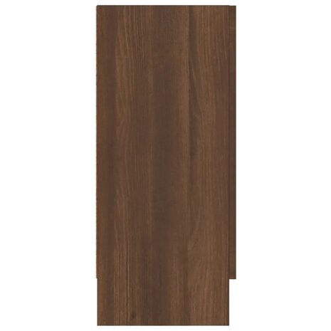Vitrinekast 120x30,5x70 cm bewerkt hout bruin eikenkleur 4