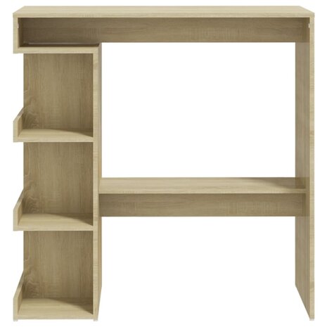 Bartafel met opbergrek 100x50x101,5 cm hout sonoma eiken 5