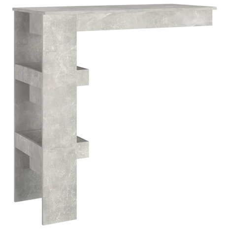 Bartafel wandgemonteerd 102x45x103,5 cm bewerkt hout grijs 5