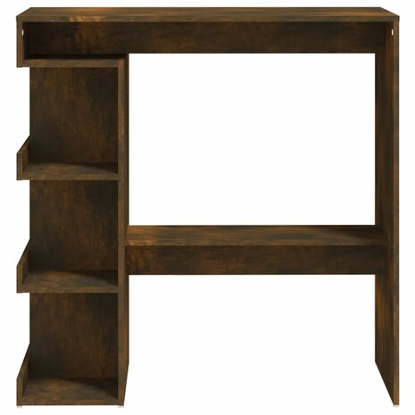 Bartafel met opbergrek 100x50x101,5 cm hout gerookt eiken 5