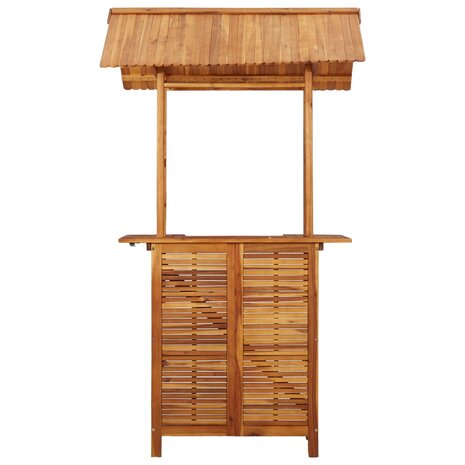 Bartafel met dak voor buiten 113x106x217 cm massief acaciahout 3