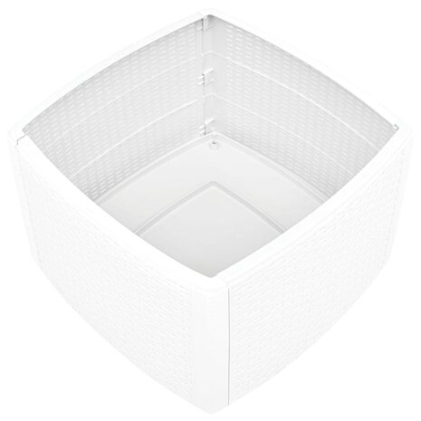 Bijzettafel 54x54x36,5 cm kunststof wit 4