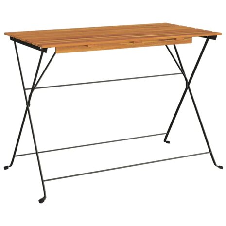 Bistrotafel inklapbaar 100x54x71 cm massief acaciahout en staal 2