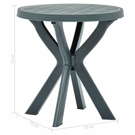 Bistrotafel Ø70 cm kunststof groen 5