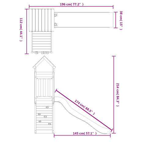 Speelhuis massief douglashout 10