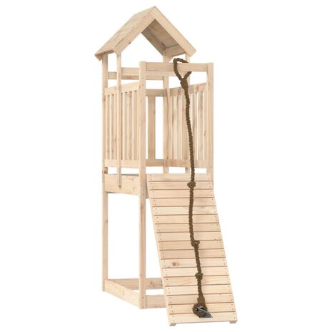 Speelhuis met klimwand massief grenenhout 2
