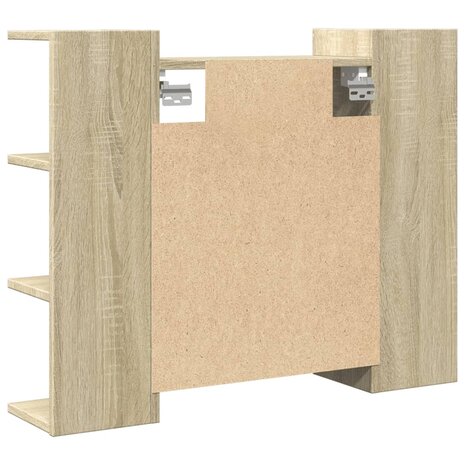 Badkamerspiegelkast 80x20,5x64 cm spaanplaat sonoma eikenkleur 8