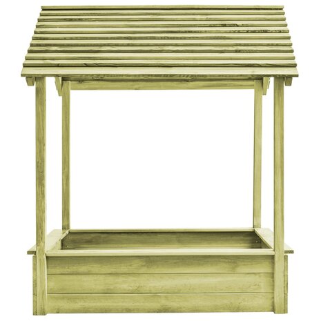Buitenspeelhuis met zandbak 128x120x145 cm grenenhout 3