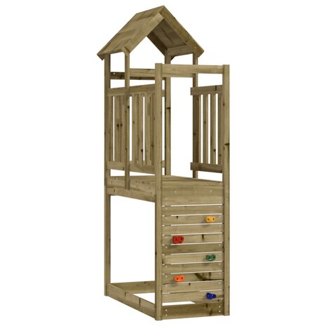 Speeltoren met klimwand 53x110x214 cm geïmpregneerd grenenhout 1