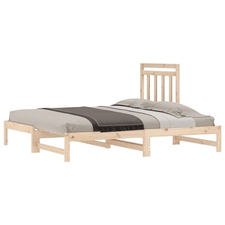 Slaapbank uitschuifbaar massief grenenhout 2x(90x190) cm 9
