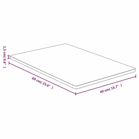 Tafelblad 40x60x1,5 cm bamboe 4