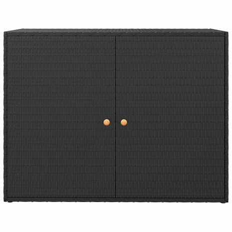 Tuinkast 100x55,5x80 cm poly rattan zwart 4