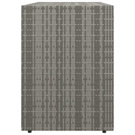 Tuinkast 100x55,5x80 cm poly rattan grijs 5