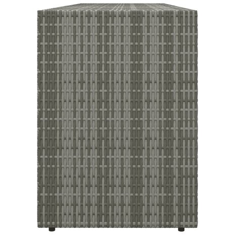 Tuinkast 198x55,5x80 cm poly rattan grijs 5
