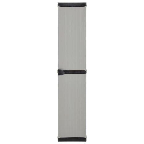 Tuinkast met 3 schappen 34x40x168 cm grijs en zwart 2
