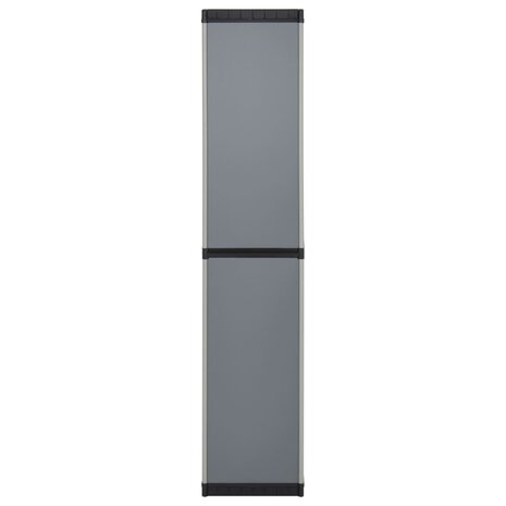 Tuinkast met 3 schappen 34x40x168 cm grijs en zwart 5