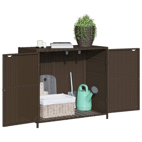 Tuinkast 83x45x76 cm poly rattan bruin 5
