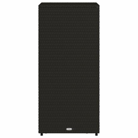 Tuinkast 50x55x115 cm poly rattan zwart 8