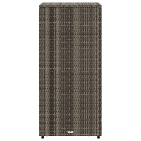 Tuinkast 50x55x115 cm poly rattan grijs 8